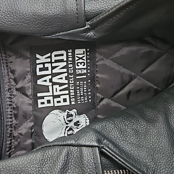 Mens Leather Motorcycle Riding Jacket - Picture 2 of 4